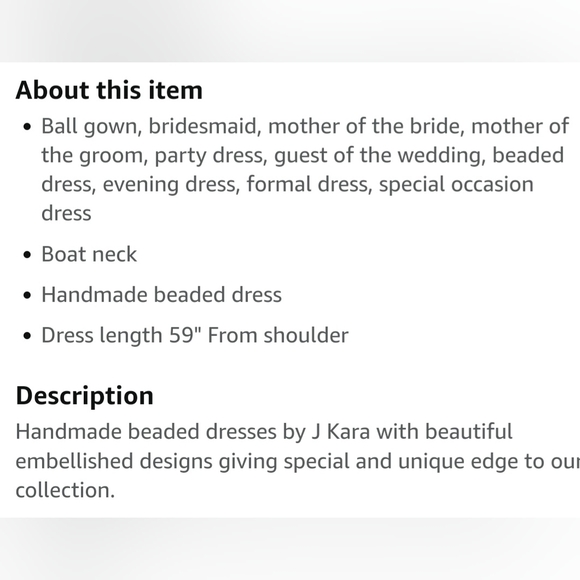 J Kara Women's Plus Size Scoop Neck Line 3/4 Sleeve Beaded 16W. NWT $209 - Picture 4 of 9